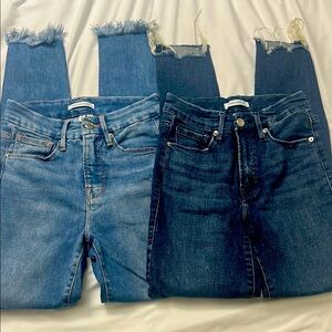 Good American skinny jeans like new 2 pack!